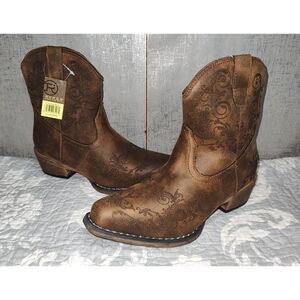 Roper Short Stuff Women's Western Ankle Boots Sz 6.5 NWT